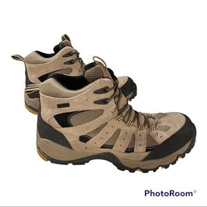 Bass Trail Tour Tan Brown Black Lace Up Hiking Outdoor Boots Size 10 M